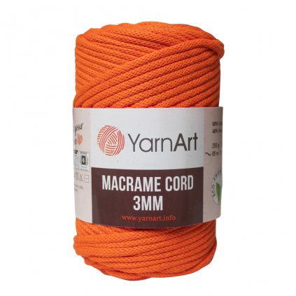 Špagát Macrame Cord 3 MM Neónovo oranžová 800