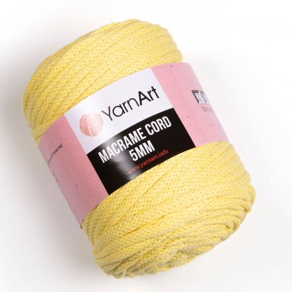 YarnArt Macrame Cord 5 MM Žltá 754