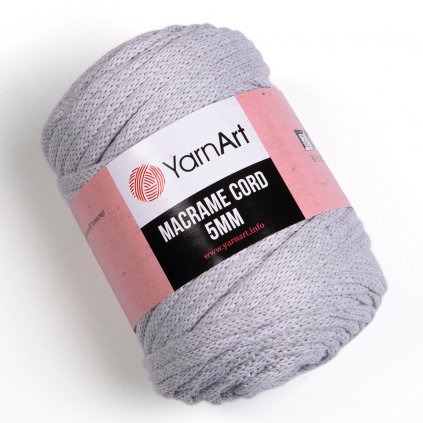 YarnArt Macrame Cord 5 MM Svetlo sivá 756