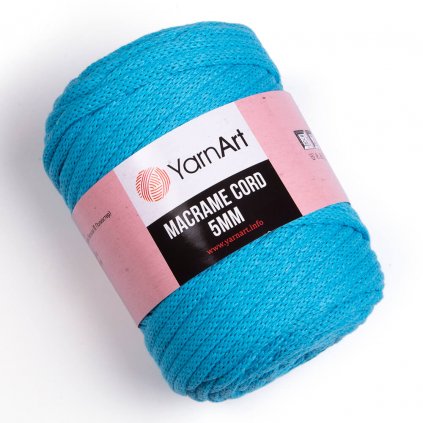 YarnArt Macrame Cord 5 MM  Azúrová 763