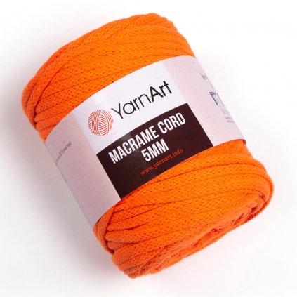 YarnArt Macrame Cord 5 MM Neónovo oranžová 800