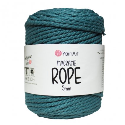 Špagát Macrame Rope 5 MM Tmavá petrolejová 789