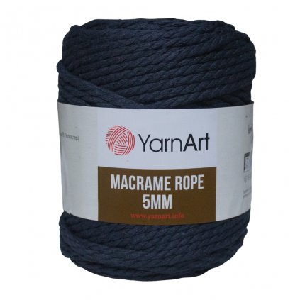 Špagát Macrame Rope 5 MM Tmavo modrá 784