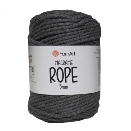 Špagát Macrame Rope 5 MM Tmavo sivá 758