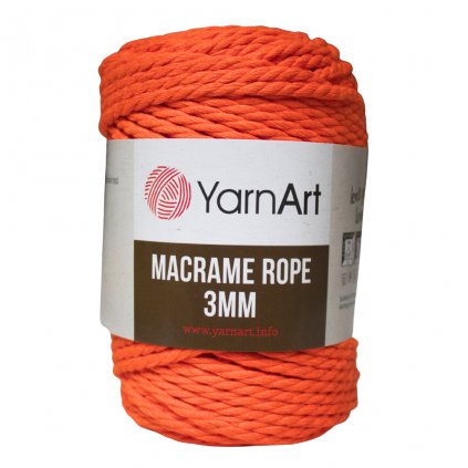 Špagát Macrame Rope 3 MM Neónovo oranžová 800