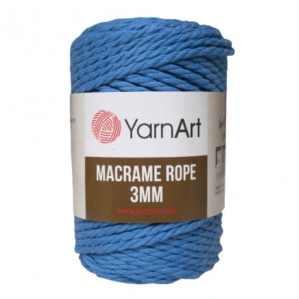 Špagát Macrame Rope 3 MM Modrá 786