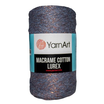 Špagát Macrame Cotton Lurex Sivá 731