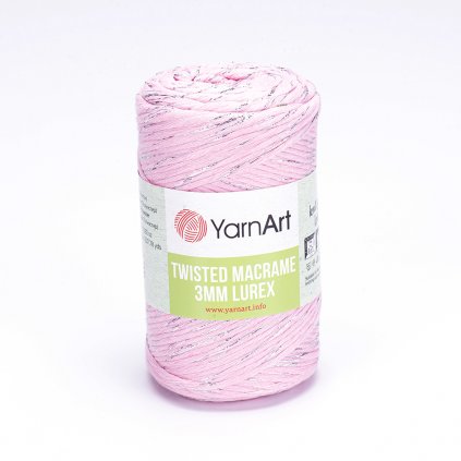 YARNART CRAFTMAXI TWISTED MACRAME 3 MM LUREX 762