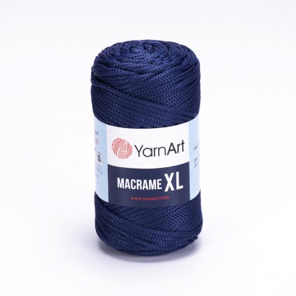Yarnart Macrame XL Tmavá modrá 162