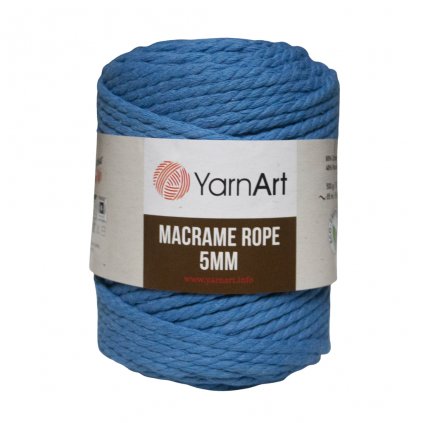 Špagát Macrame Rope 5 MM Modrá 786