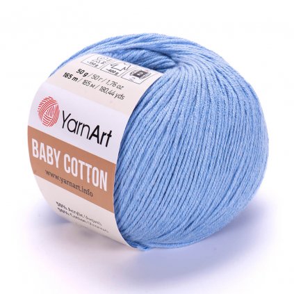 YarnArt Baby Cotton Svetlá modrá 448