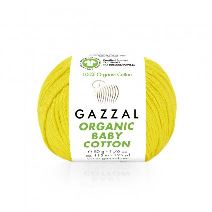Gazzal Organic Baby Cotton Žltá 420