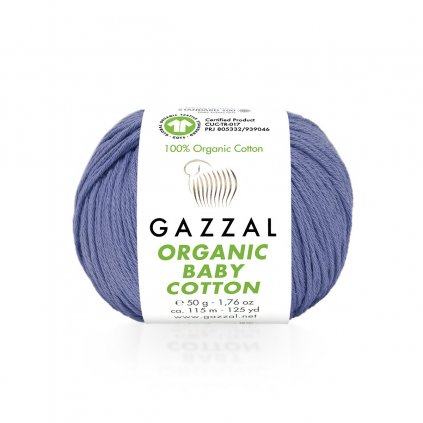 Gazzal Organic Baby Cotton Fialovo-modrá 428