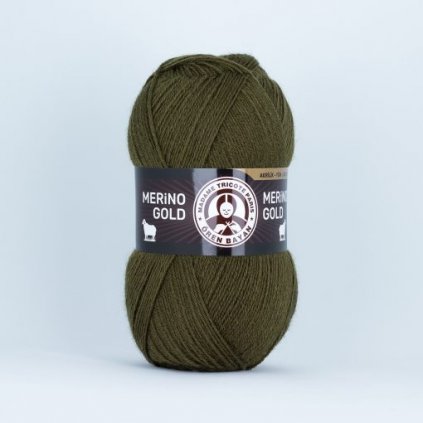 Vlna Merino Gold Vojenská zelená 077