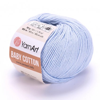 YarnArt Baby Cotton Bledo modrá 450