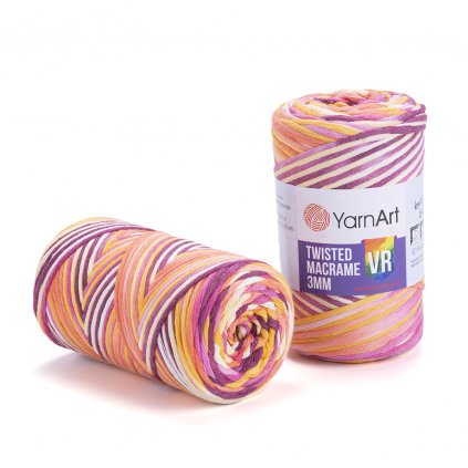 Macrame Twisted  3MM VR Oranžová 912