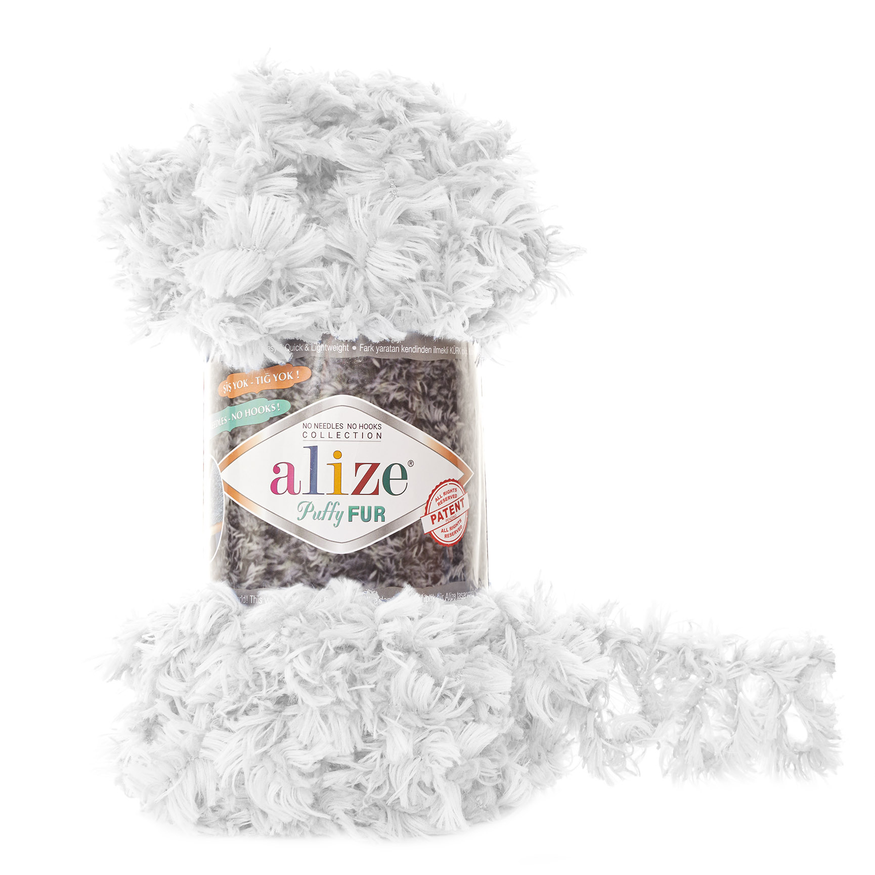 Vlna Alize Puffy Fur Biela 6100