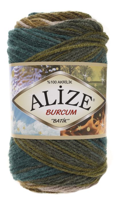 Alize Burcum Batik Zeleno modrá 4684