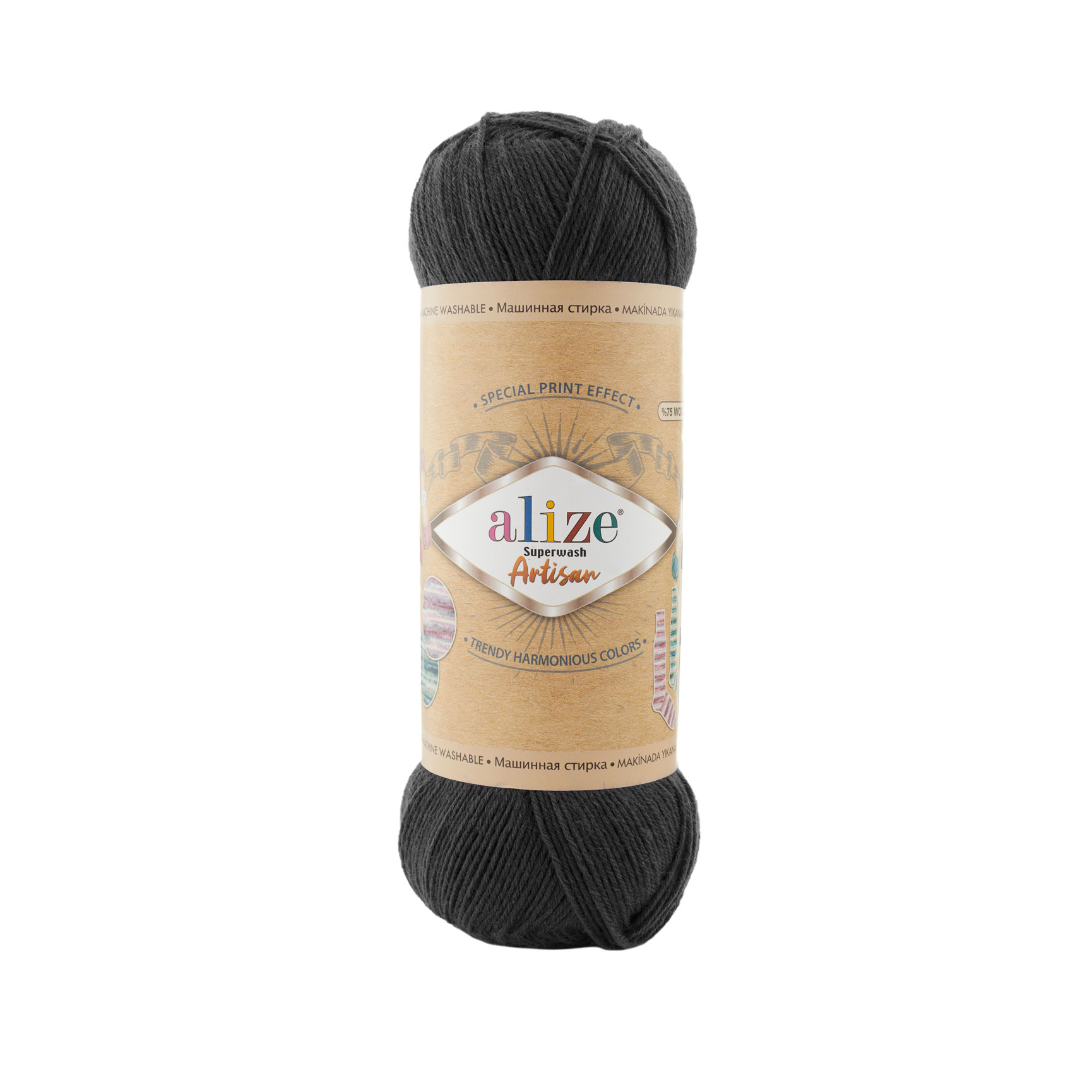 Alize Superwash Artisan čierna 60