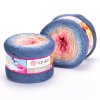 YarnArt Flowers 250g/1000m č.262 Modrá, béžová, ružová
