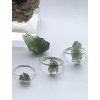 BS design Moldavite raw rings
