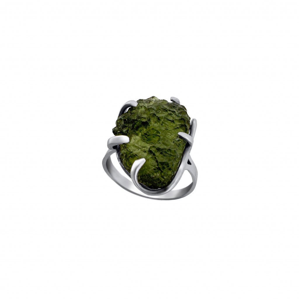Silver ring with Moldavite P2000284870007