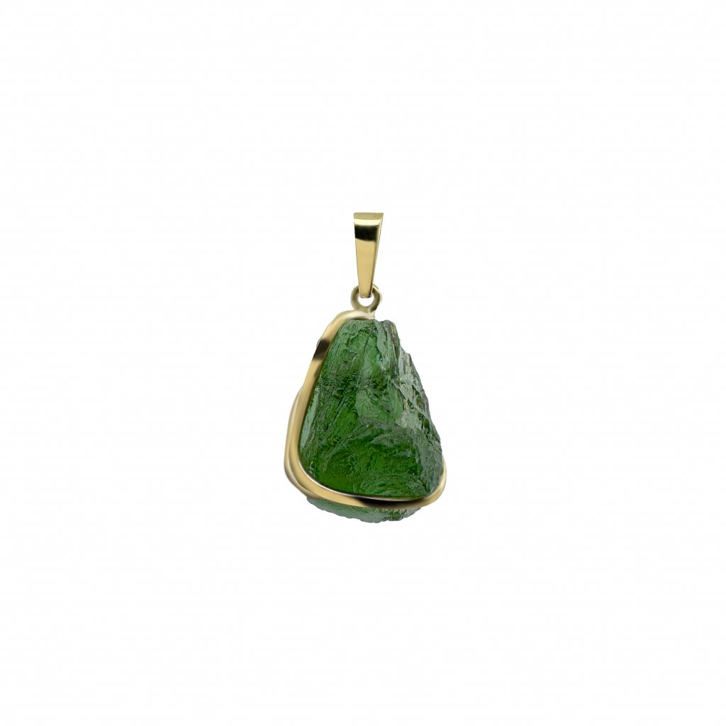Gold pendant with Moldavite 2000334420008