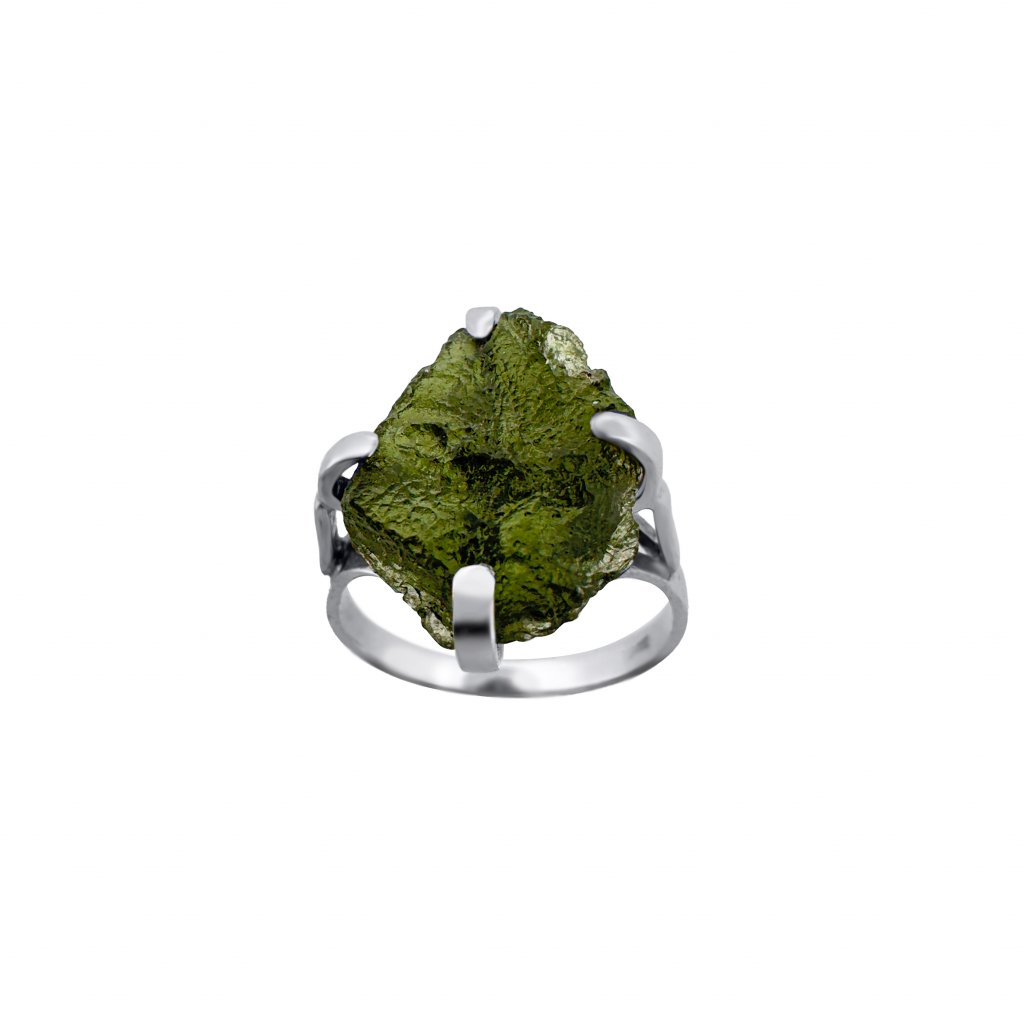 Silver ring with Moldavite P2000315650004