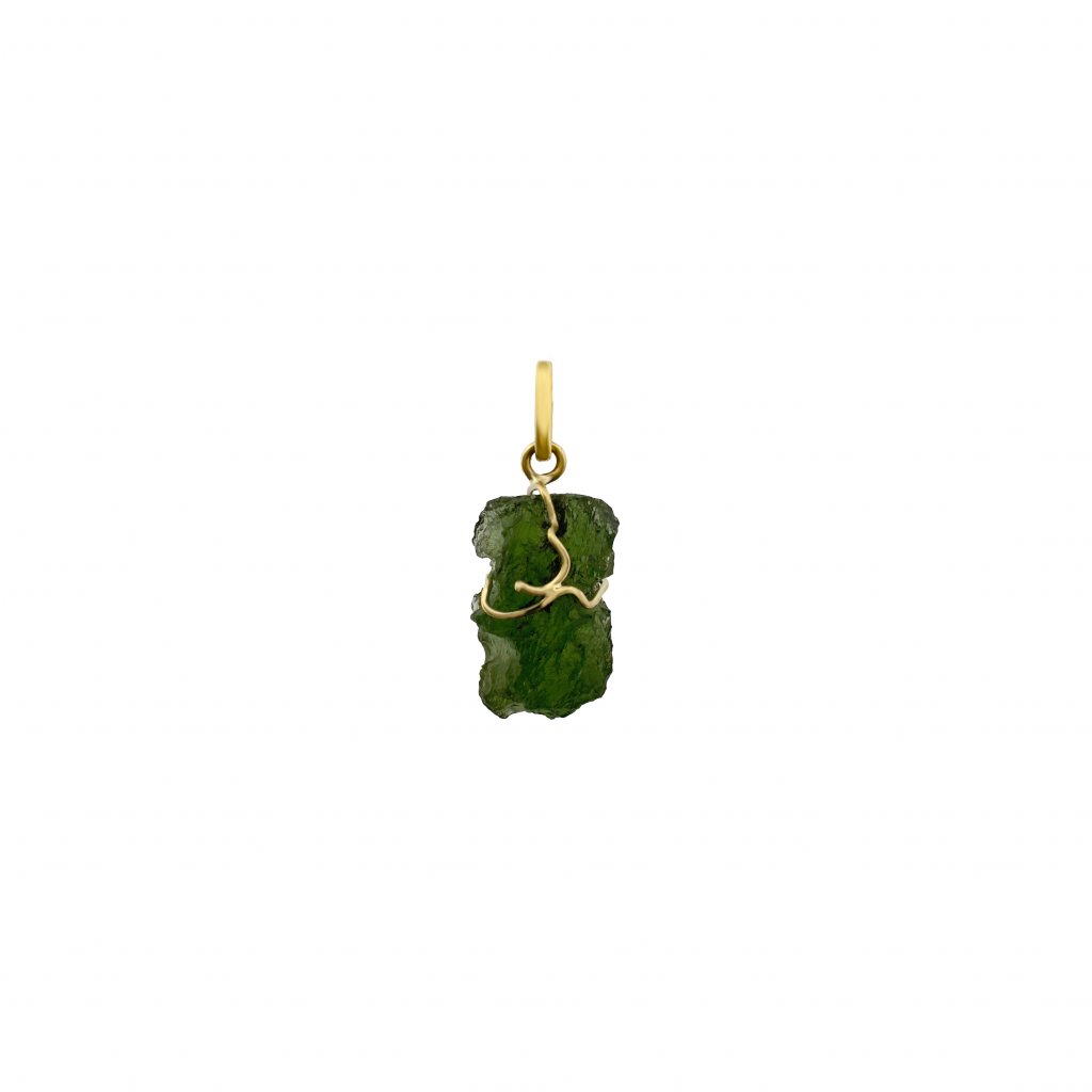 Double-sided gold pendant with Moldavite P2000335570009