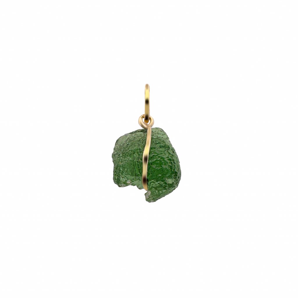 Double-sided gold pendant with Moldavite P2000338180007