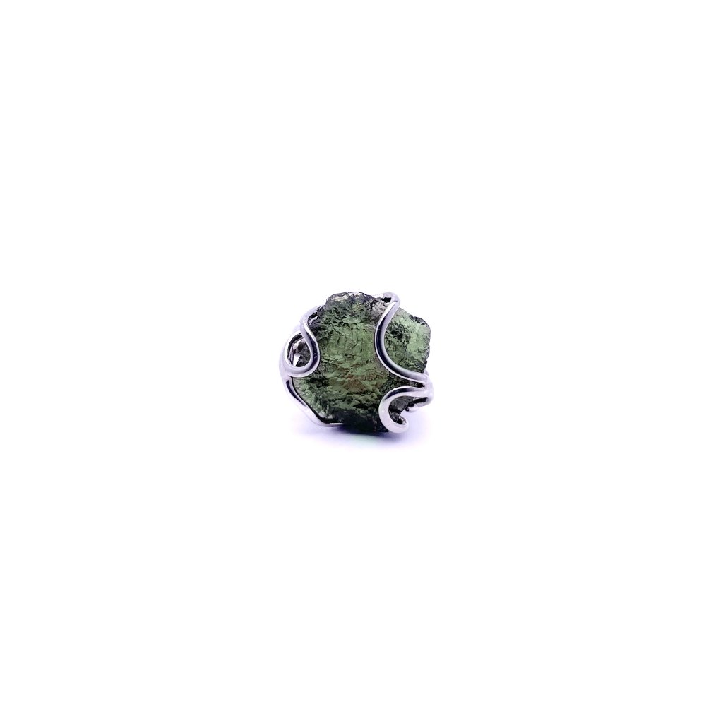 Moldavite ring in silver 2000096560004