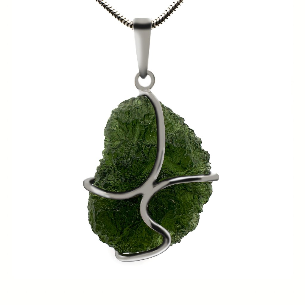 Moldavite pendant in silver 2000070600009