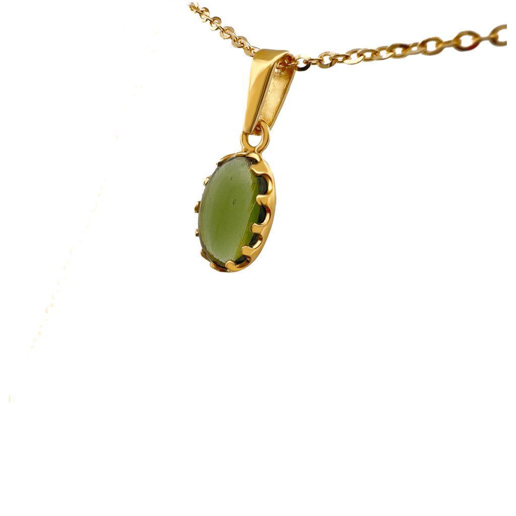 Moldavite pendant in gold 2000256170005