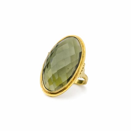 Luxury ring with cut Moldavite P2000297560001