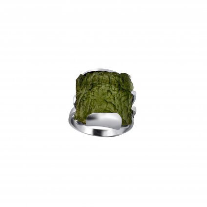 Stříbrný prsten s vltavínem P2000315110003