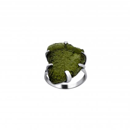 Silver ring with Moldavite P2000285940006