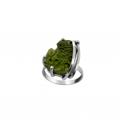 Stříbrný prsten s vltavínem P2000315720004