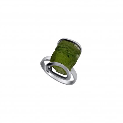 Stříbrný prsten s vltavínem P2000315060001