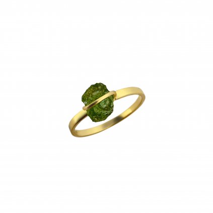 Zlatý prsten s vltavínem P2000308030004