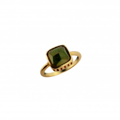 Zlatý prsten s vltavínem P2000298300002