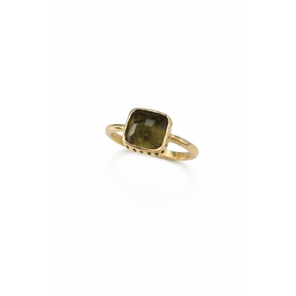Gold ring with Moldavite P2000298300002