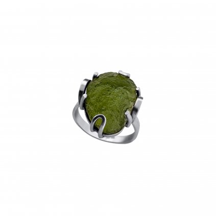 Stříbrný prsten s vltavínem P2000315020005