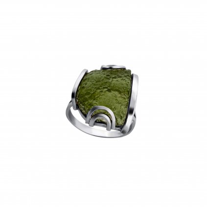 Stříbrný prsten s vltavínem P2000315690000
