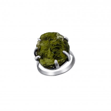 Stříbrný prsten s vltavínem P2000315920008
