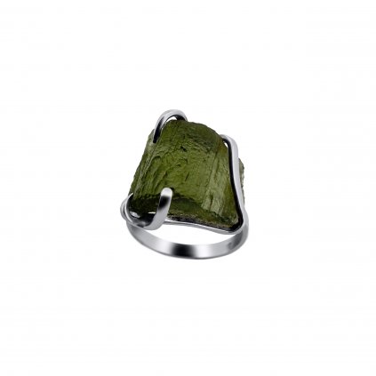 Stříbrný prsten s vltavínem P2000315320006