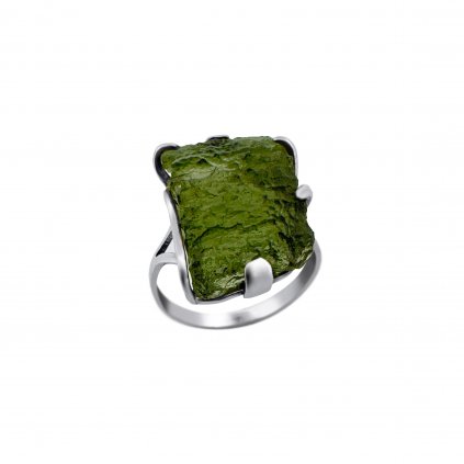 Stříbrný prsten s vltavínem P2000315780008