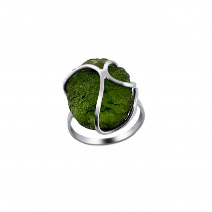 Stříbrný prsten s vltavínem P2000316730002