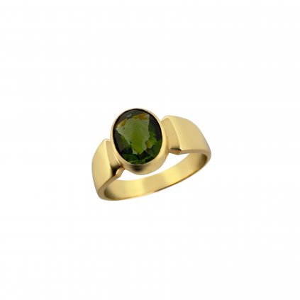 Zlatý prsten s vltavínem 2000335230002