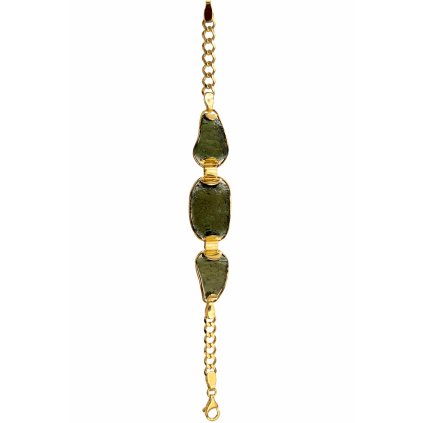 Luxury gold bracelet with Moldavite P2000211760005
