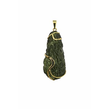 Exclusive gold drop pendant with Moldavite P2000283090000